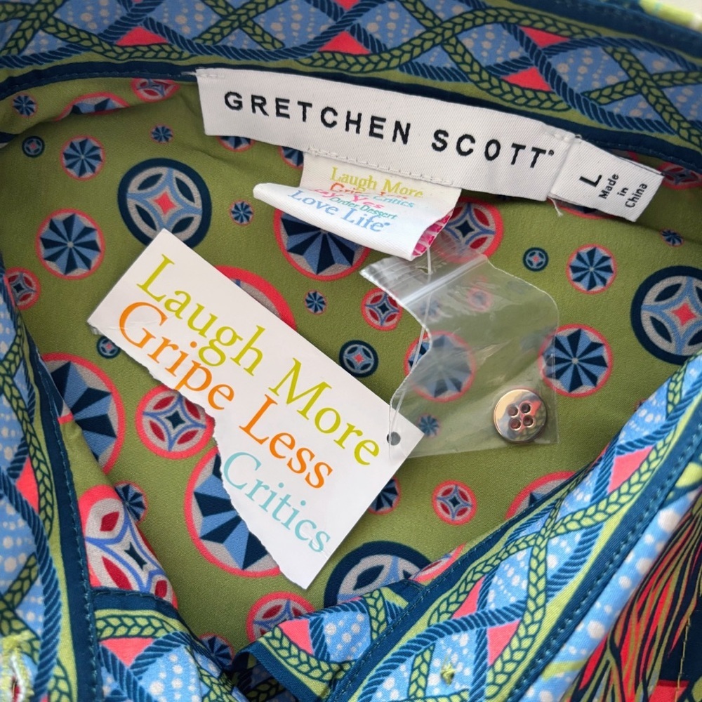 Gretchen Scott Damsel Olive Ditto Print Maxi Dress Large NEW NWT - Picture 8 of 9